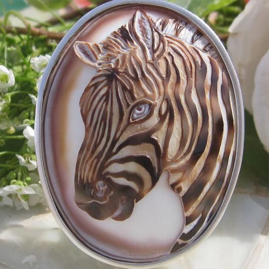 CAMEO（カメオ） Raffaele Vitiello作 タイガーシェルカメオ SILVER