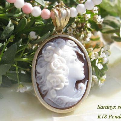 CAMEO カメオ ペンダント【薔薇の髪飾り】Raffaele Madonna作 CAMEO カメオ ペンダント【薔薇の髪飾り】Raffaele Madonna作