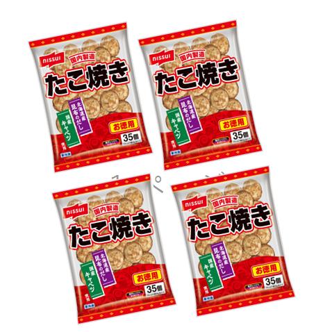 冷凍食品 ニッスイ たこ焼 たっぷり35個入り×4袋セット レンジ調理 揚げてもおいしい 買い置き おつまみ 惣菜｜1001000｜03