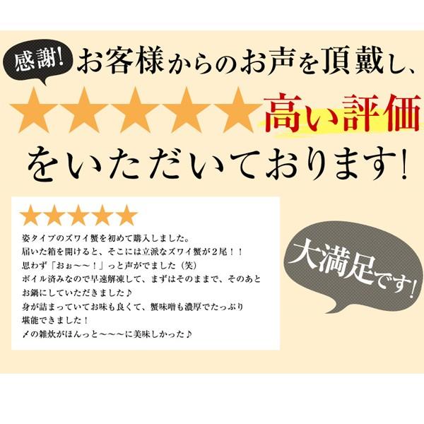 ボイルずわいがに 姿4尾セット（2尾×2セット）一番おいしい時期を急速冷凍  ニッスイ公式 かに蟹 ズワイガニ｜1001000｜09