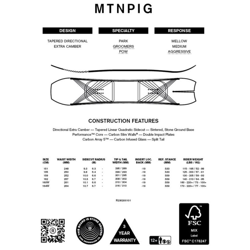 RIDE 2023-2024 RIDE MTNPIG 159cm ライド : 1001Yahoo!店 RIDE 2023-2024 RIDE MTNPIG 159cm ライド : 1001Yahoo!店