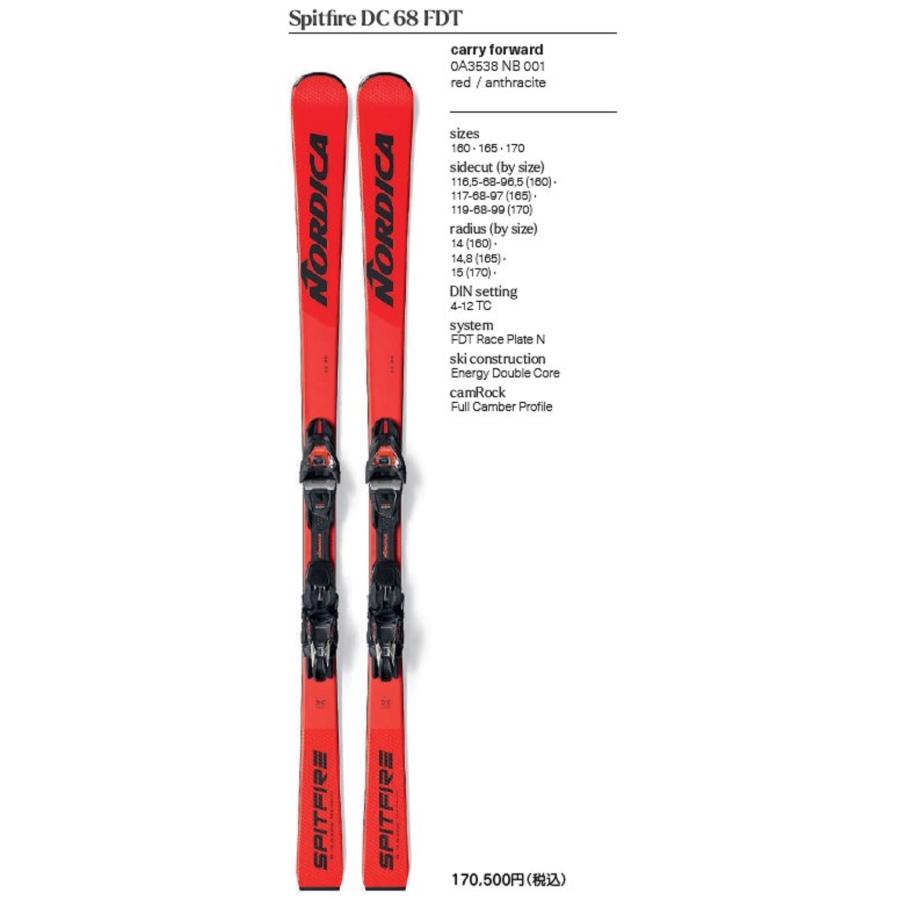NORDICA（ノルディカ） 2024-2025 SPITFIRE-68 DC FDT RD/AN 170cm +