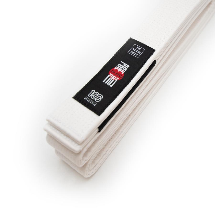 柔術 JIUJITSU 】 100A BJJ BELT *WHITE ／ ワンハンドレッド アスレチック ／ 柔術帯 ／ 白帯 白 ホワイト