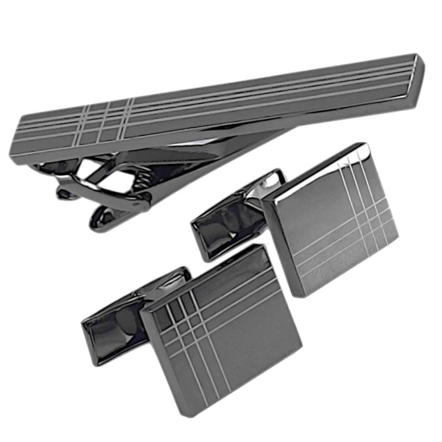 ネクタイピン カフス 2点セット プレゼントにもおすすめ 結婚式 ネクタイ にも合います  （送料無料 メール便） | ブランド登録なし