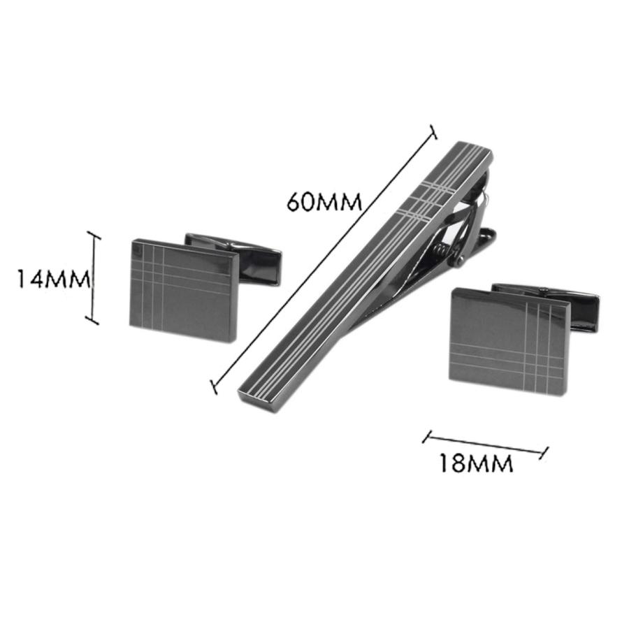 ネクタイピン カフス 2点セット プレゼントにもおすすめ 結婚式 ネクタイ にも合います  （送料無料 メール便） | ブランド登録なし | 01