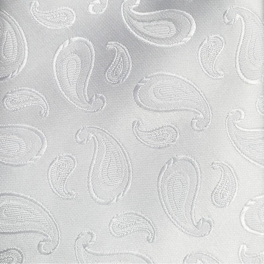 ネクタイ チーフ タイピン カフス 4点 セット メンズ おしゃれ フォーマル プレゼント ホワイト 小柄ペイズリー(メール便 送料無料) | ブランド登録なし | 02