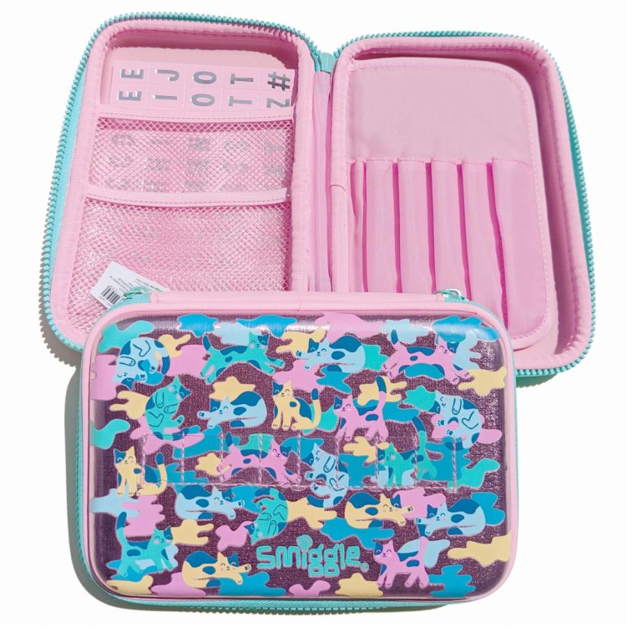 筆箱 ペンケース ハードジップ smiggle スミグル ネコ柄