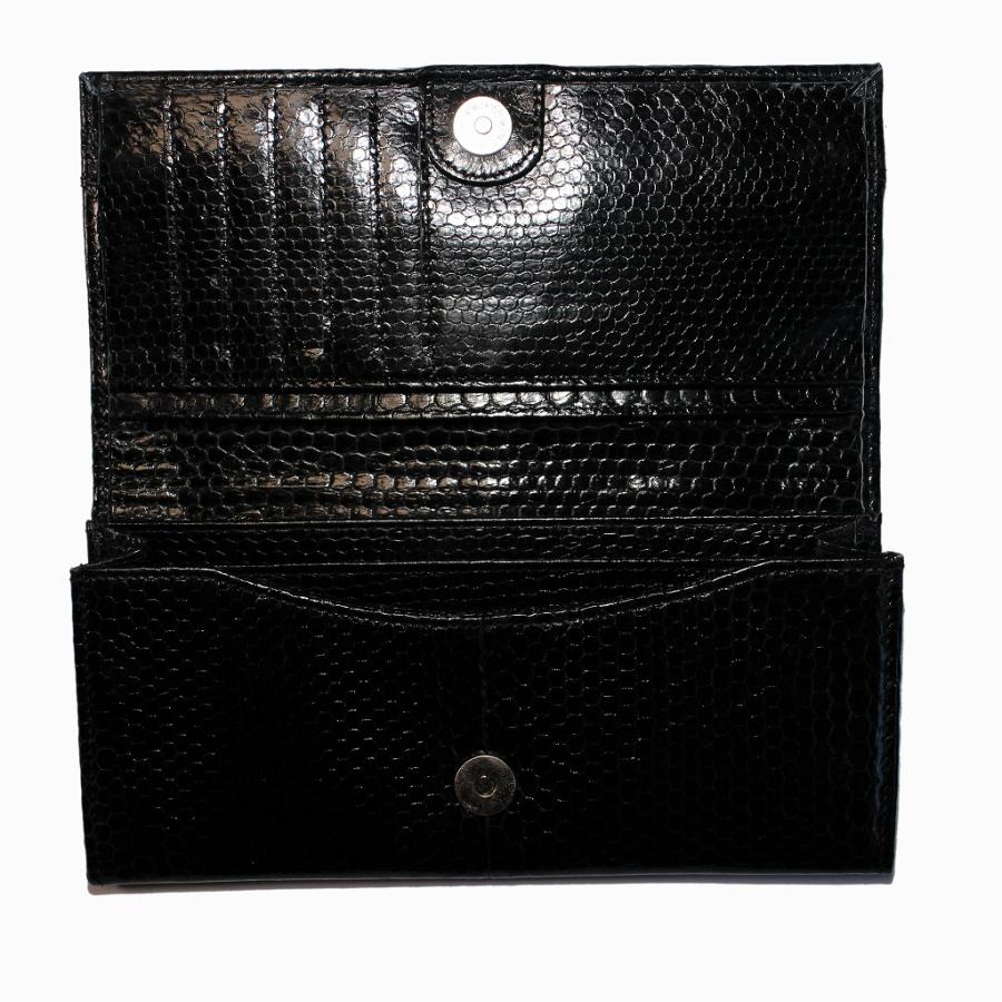 長財布 ヘビ革 本革 小銭入れ付き ウミヘビ革 かぶせ メール便 | ブランド登録なし | 12