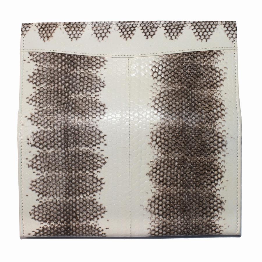 長財布 ヘビ革 本革 小銭入れ付き ウミヘビ革 かぶせ メール便 | ブランド登録なし | 07