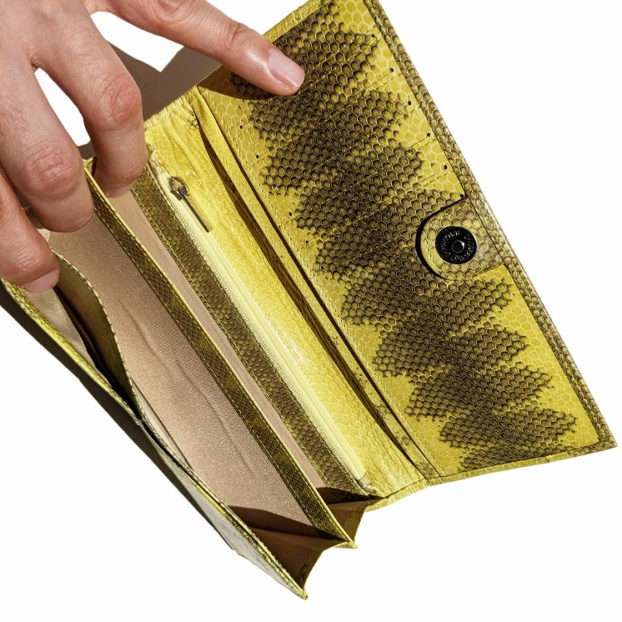 長財布 ヘビ革 本革 小銭入れ付き ウミヘビ革 かぶせ メール便 | ブランド登録なし | 10