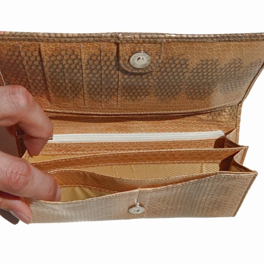 長財布 ヘビ革 本革 小銭入れ付き ウミヘビ革 かぶせ メール便 | ブランド登録なし | 11