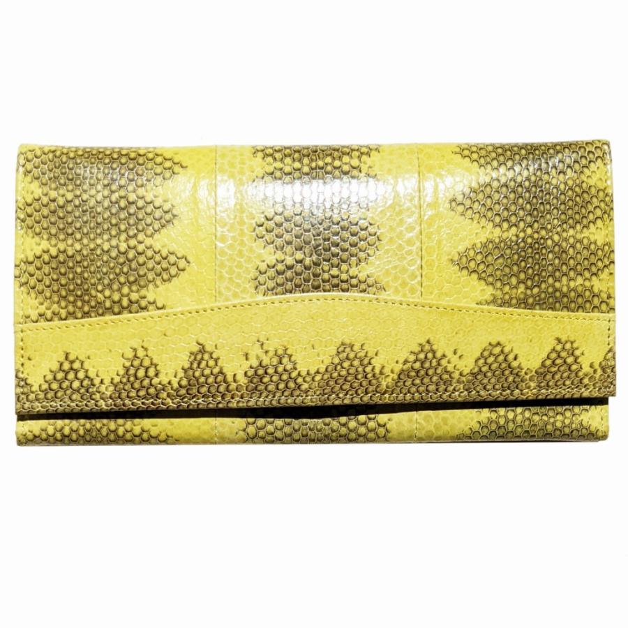 長財布 ヘビ革 本革 小銭入れ付き ウミヘビ革 かぶせ メール便 | ブランド登録なし | 01