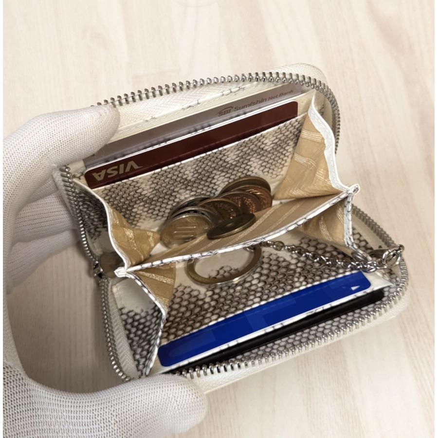 【メール便】小銭入れ コインケース ヘビ革 本革 カード入れ キーケース ウミヘビ革 送料無料 | ブランド登録なし | 05