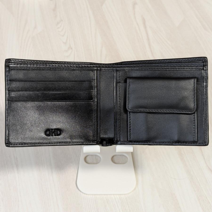 【メール便】エイ 革 財布 二つ折り ガルーシャ 本革 レザー 小銭入れ付き ウォレット メンズ レディース 兼用 スティングレイ黒 ブラック 送料無料 | ブランド登録なし | 04