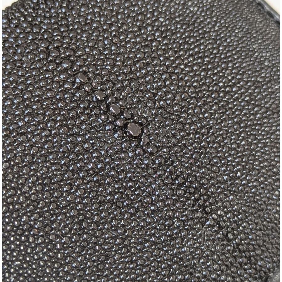 【欧米サイズ名刺用】エイ本革　名刺入れ　カードケース　カードポケット付　ブラック　スティングレイ　ガルーシャ |  | 02