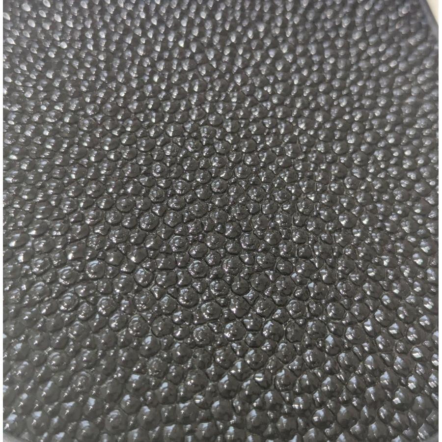 【メール便発送】エイ 革 コインケース 小銭入れ ガルーシャ 本革 フルブラック ウォレット メンズ レディース 兼用 スティングレイ 送料無料 | ブランド登録なし | 03