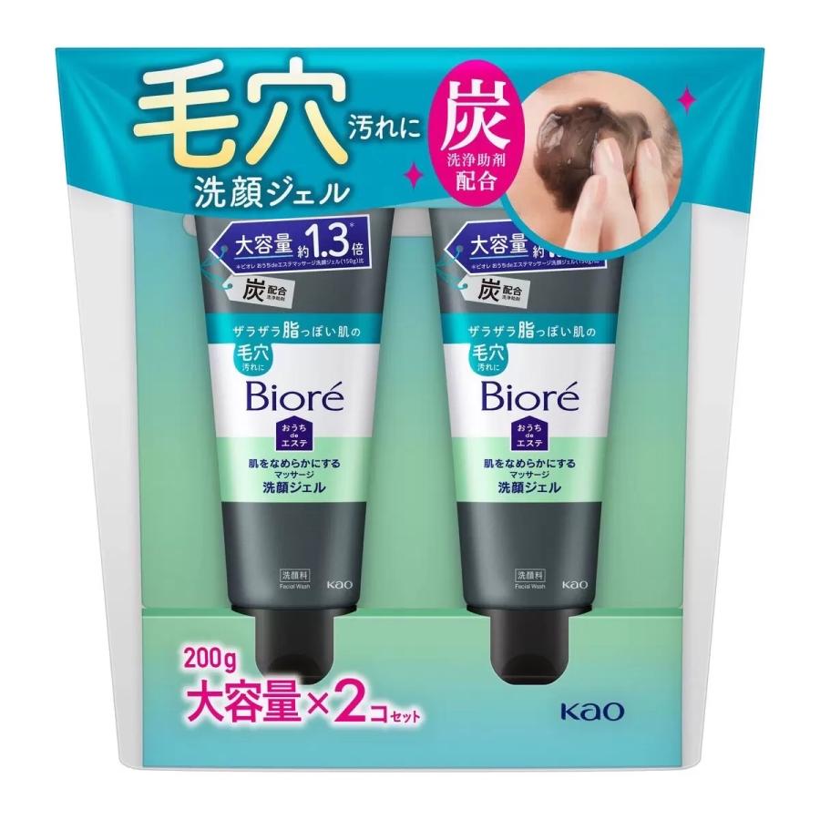 Biore ビオレ おうち de エステ 洗顔ジェル 肌なめらかクリア 200g 4本