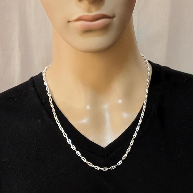 チェーン ネックレス メンズ シルバー925 太い 4.5mm 60cm チェーン ネックレス メンズ シルバー925 太い 4.5mm 60cm