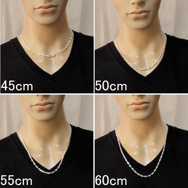 チェーン ネックレス メンズ シルバー925 太い 4.5mm 60cm チェーン ネックレス メンズ シルバー925 太い 4.5mm 60cm
