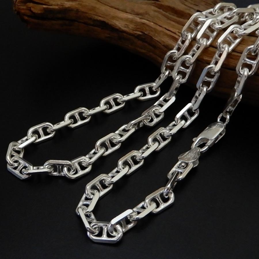 チェーン ネックレス メンズ シルバー925 極太 5.2mm 45cm アンカー