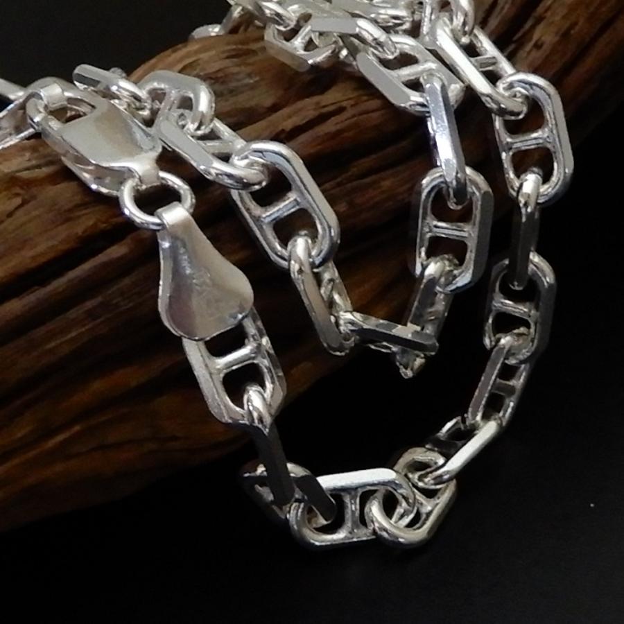 チェーン ネックレス メンズ シルバー925 極太 5.2mm 45cm アンカー