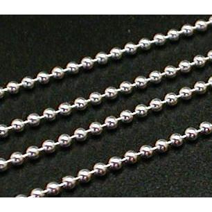 1.5mm 50cm ボールチェーン交換用に最適925刻印有 シルバーネックレス メンズネックレス シルバー925 シルバーチェーン | 