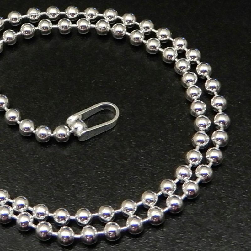 ネックレス メンズ シルバー925 ボールチェーン 45cm 2mm シルバー