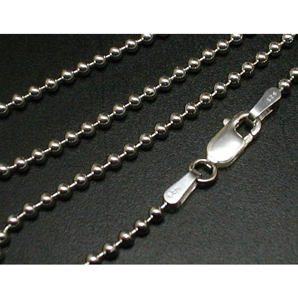 ネックレス メンズ シルバー925 ボールチェーン 45cm 2mm シルバー
