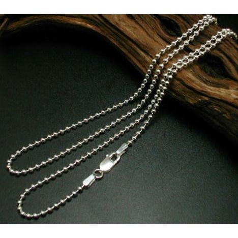 ネックレス メンズ シルバー925 ボールチェーン 45cm 2mm シルバー