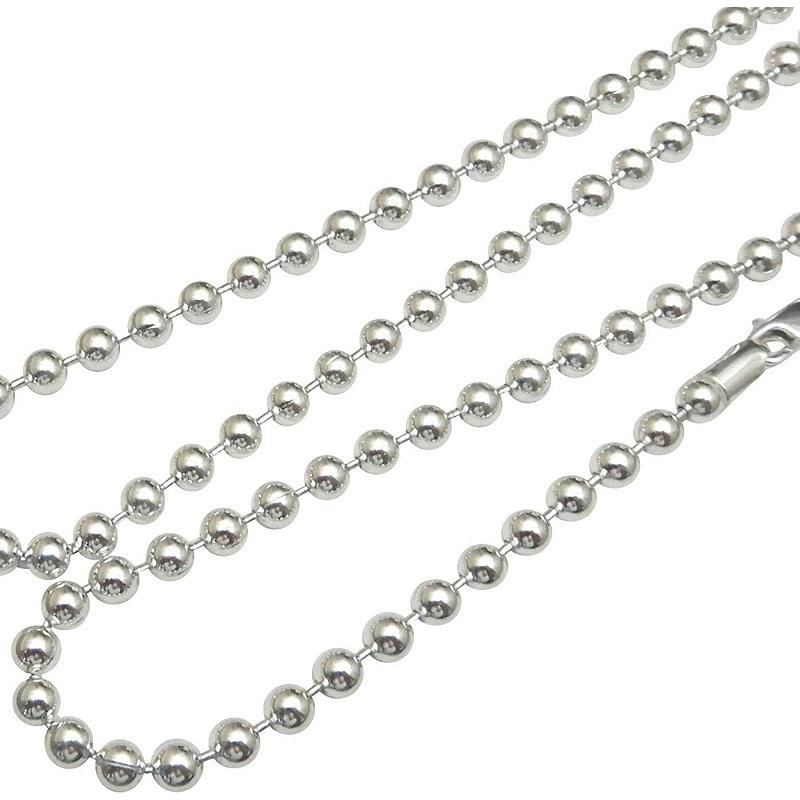 存在感有 ネックレス メンズ シルバー925 ボールチェーン 70cm 4.5mm