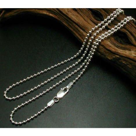 ネックレス メンズ シルバー925 ボールチェーン 45cm 2.5mm シルバー