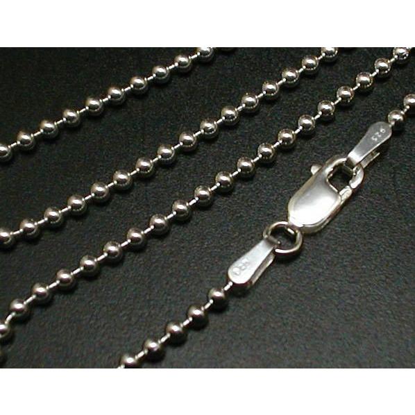 ネックレス メンズ シルバー925 ボールチェーン 55cm 2.5mm シルバー