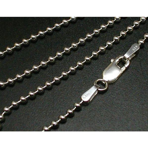 ネックレス メンズ シルバー925 ボールチェーン 70cm 2.5mm シルバー