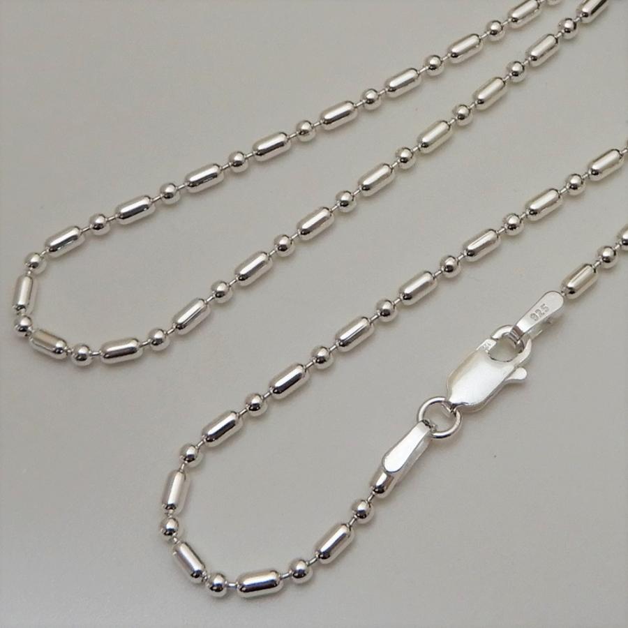 メンズ ネックレス シルバー925 50cm 2mm ボールチェーン シルバー