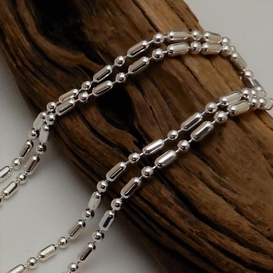 メンズ ネックレス シルバー925 50cm 2mm ボールチェーン シルバー