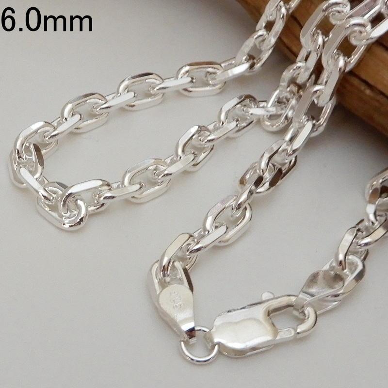 ネックレス メンズ シルバー925 あずきチェーン 6.0mm 45cm 極太 ネックレス メンズ シルバー925 あずきチェーン 6.0mm 45cm 極太