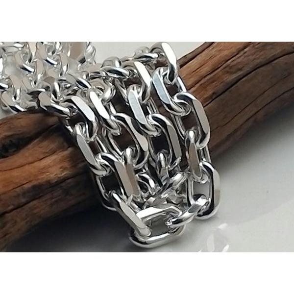 ネックレス メンズ シルバー925 あずきチェーン 6.5mm 50cm 圧倒的存在