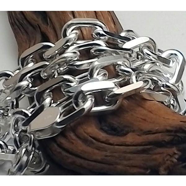 ネックレス メンズ シルバー925 あずきチェーン 8mm 55cm 圧倒的存在感 シルバーチェーン シルバーネックレス メンズネックレス 極太 あずきネックレスの画像