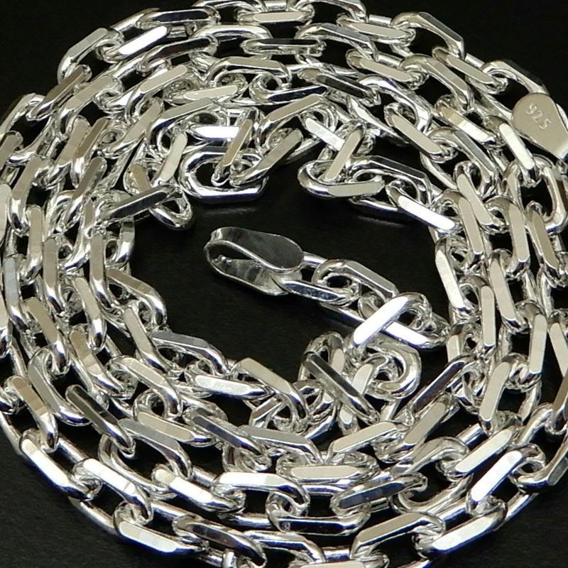 ネックレス メンズ シルバー925 チェーン あずき ネックレス 4.1mm 80cm シルバーネックレス メンズ チェーン ネックレス 太い あずきチェーン アズキ 小豆の画像