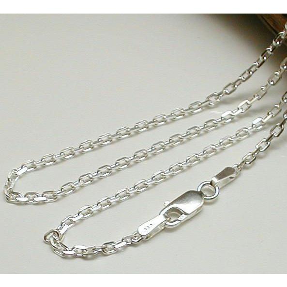 ネックレス メンズ チェーン シルバー925 あずきネックレス 55cm 幅2mm