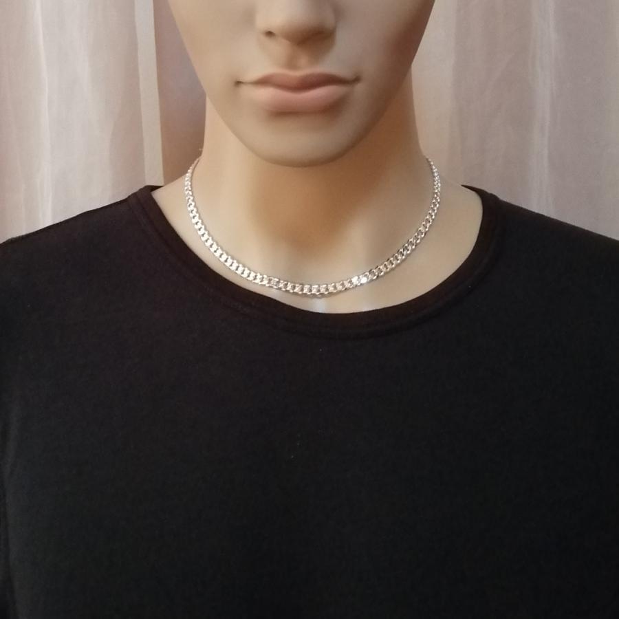 シルバー925 喜平ネックレス メンズ チェーン シルバーネックレス 太い