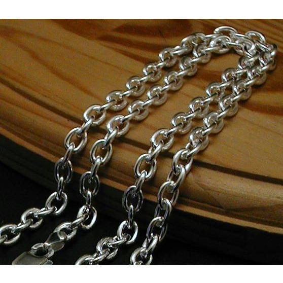 7.3mm 50cm 極太 あずきネックレス シルバーネックレス チェーン ネックレス メンズネックレス シルバー925 あずきチェーン シルバーチェーン 小豆 アズキの画像