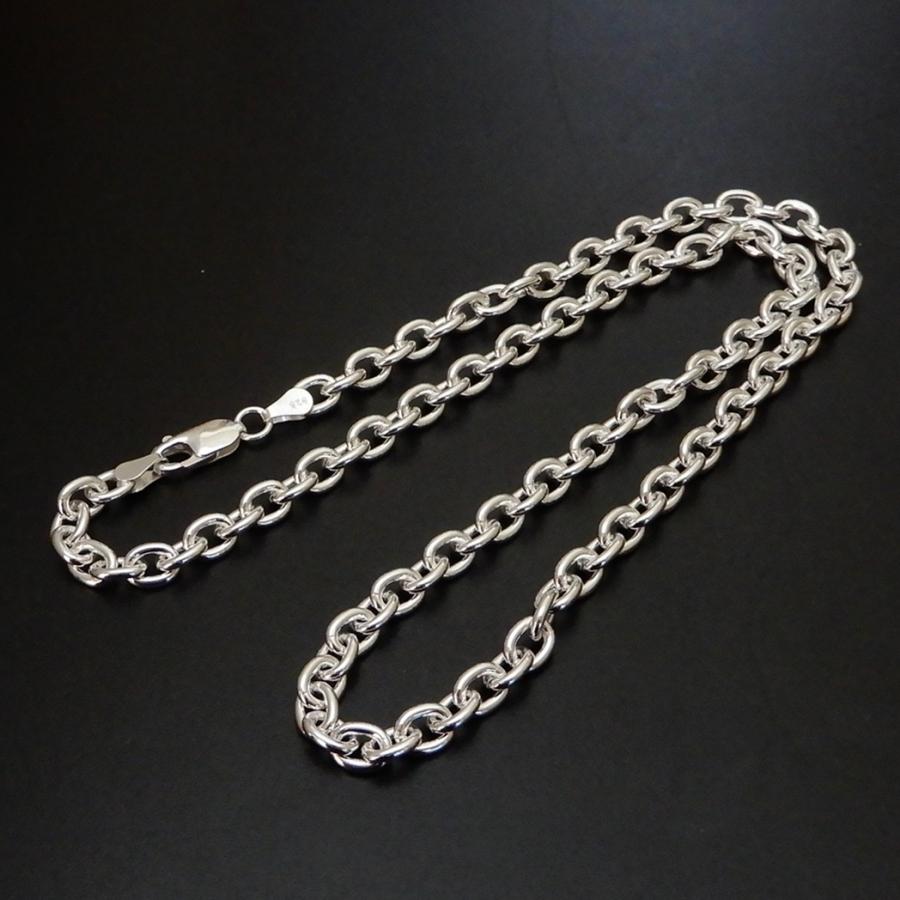 チェーン ネックレス メンズ シルバー925 5.3mm 55cm 太い あずきネックレス シルバーネックレス メンズ ネックレス チェーン メンズ あずきチェーンの画像