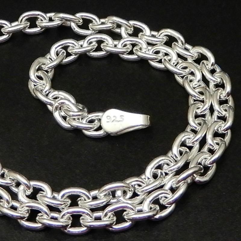 ネックレス メンズ シルバー925 2.8mm 40cm あずきネックレス シルバー