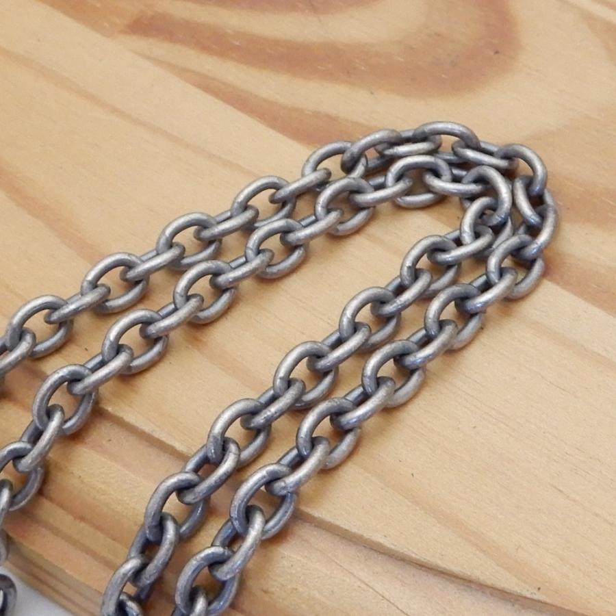 ネックレス メンズ シルバー925 あずきチェーン 50cm 幅5.3mm シルバーネックレス メンズ チェーン 燻し加工 あずきネックレス 小豆の画像
