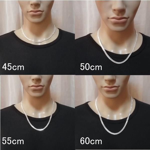 喜平 ネックレス メンズ シルバー925 チェーン 4.5mm 45cm〜60cm 喜平 ネックレス メンズ シルバー925 チェーン 4.5mm 45cm〜60cm