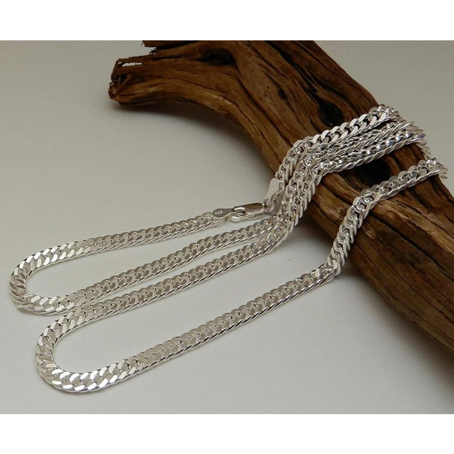 喜平 ネックレス メンズ シルバー925 チェーン ダブル喜平 4.5mm 60cm