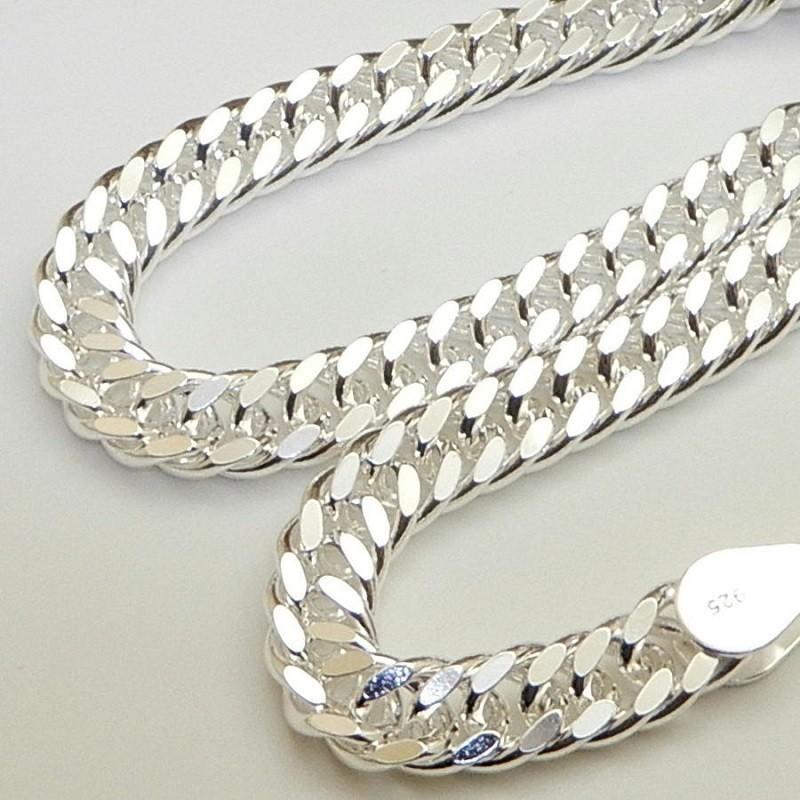 SILVER 925 シルバーネックレス ダブル喜平 45cm シルバー925 ダブル喜平チェーン ネックレス 幅3mm 45cm 喜平