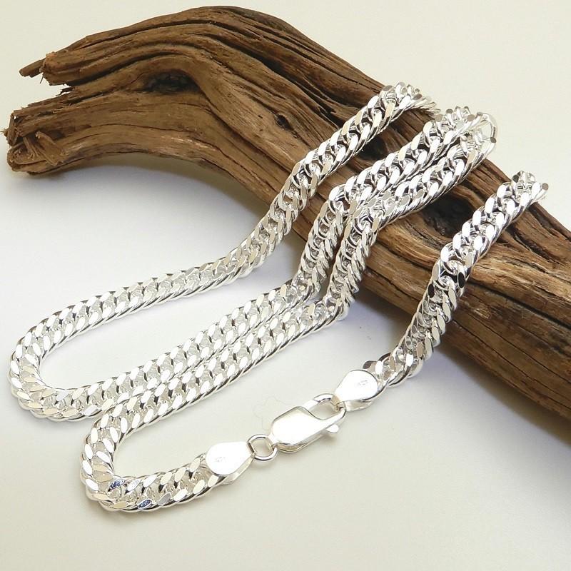 喜平 ネックレス メンズ シルバー925 チェーン ダブル喜平 7.4mm