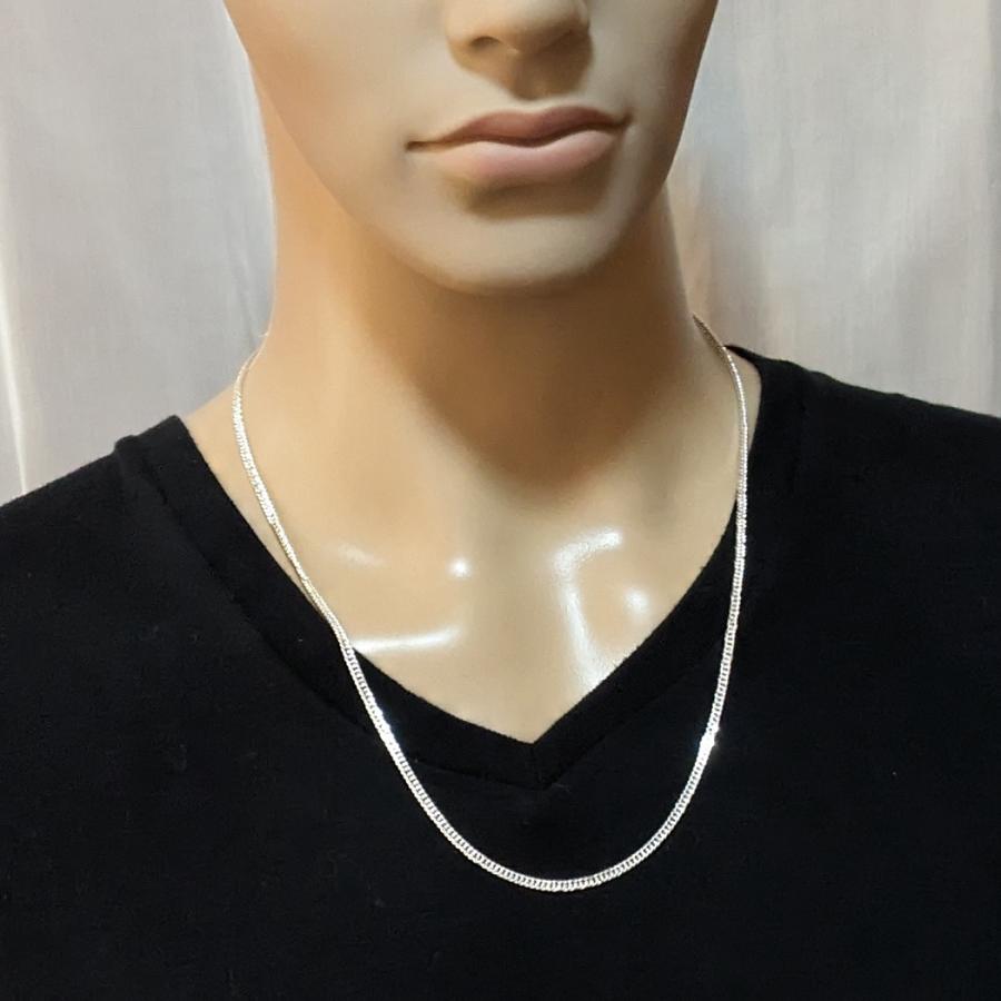喜平 ネックレス メンズ シルバー925 チェーン ダブル喜平 2.6mm 60cm